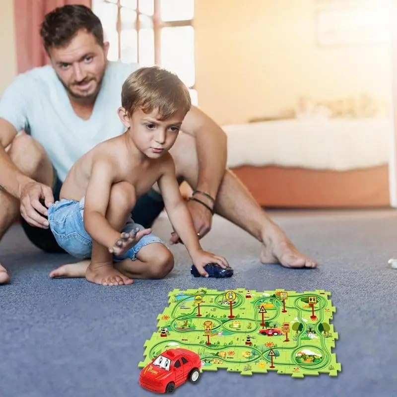 KIDS PUZZLE ELECTRIC TRACK TOY SET 13 PIECES JIGSAW